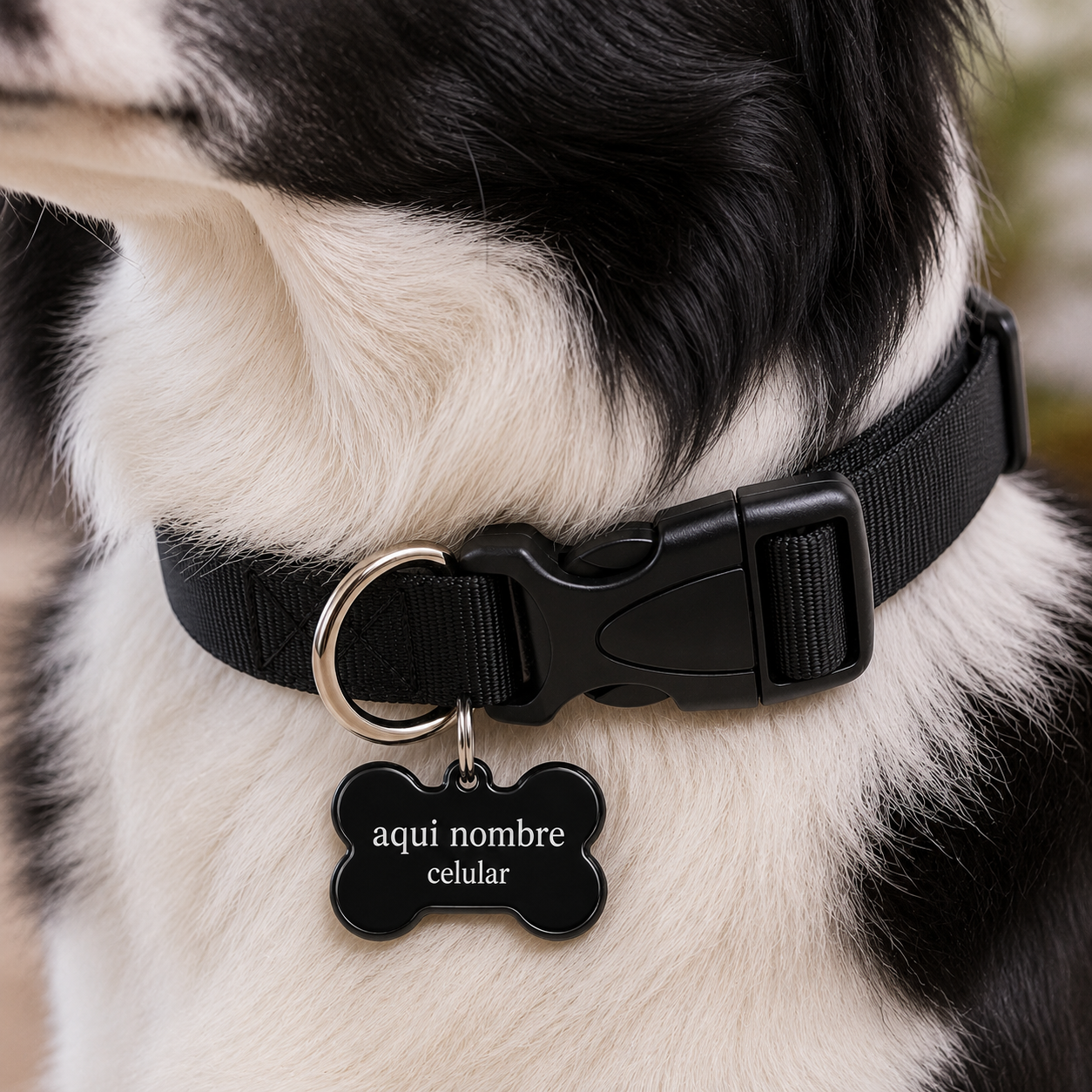 Collar para Perro Ajustable de Reata Premium  + Collar de identificación