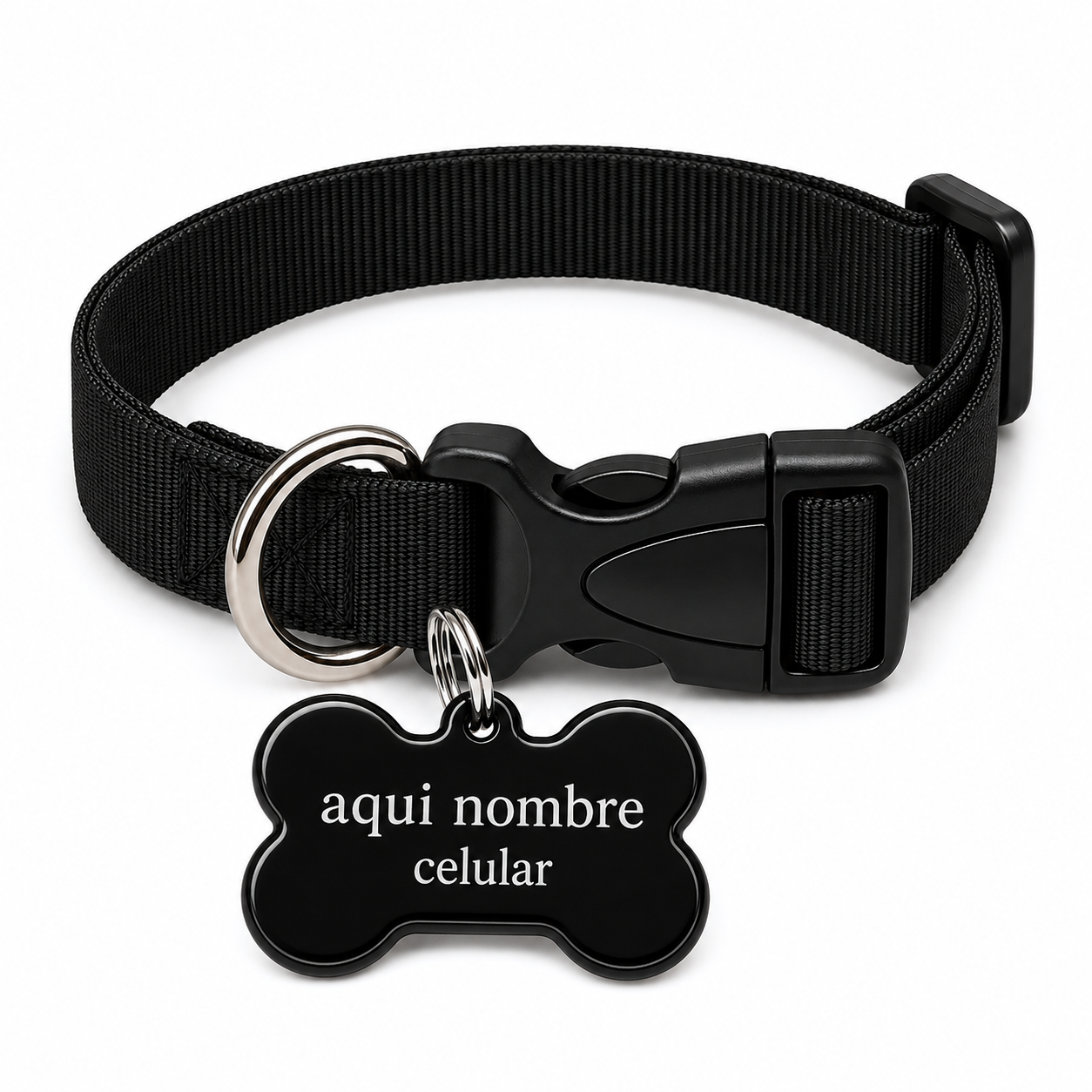 Collar para Perro Ajustable de Reata Premium  + Collar de identificación